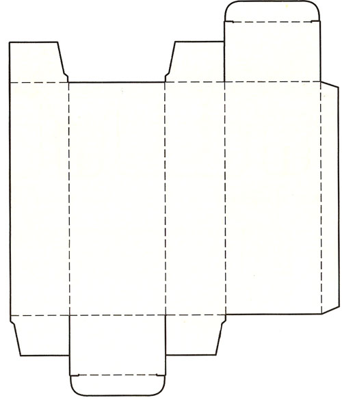 雙插口式封底結(jié)構(gòu)設(shè)計展開圖
